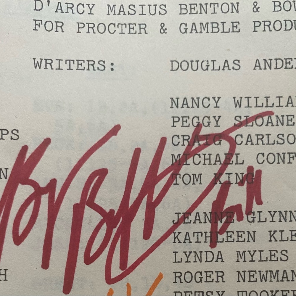 Autograph Soap Opera Script from Guiding Light - Picture 12 of 16